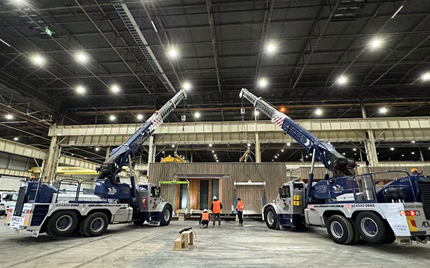 Factory crane installation